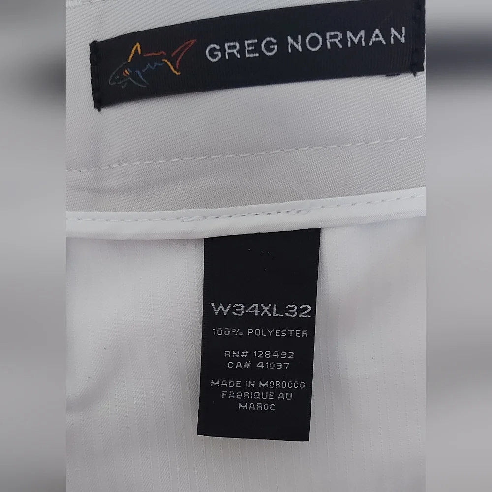 Greg Norman Cream Golf Trousers Size W34 L32 Chino Style Lightweight Pants - Picture 6 of 8